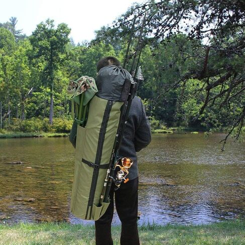 Fishing Pole Rod Holder Bags, Fishing Organizer Case Carrier Reel Pole Storage Bags Waterproof Fishing Gear Organizer Travel Carry Bags in Saudi Arabia