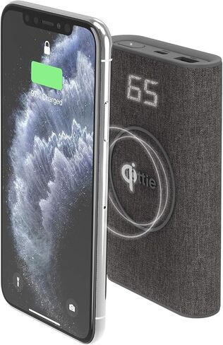 iOttie iON Wireless Go Power Bank Portable Charger | Qi Wireless Charging 10000mAH || Ash in Saudi Arabia