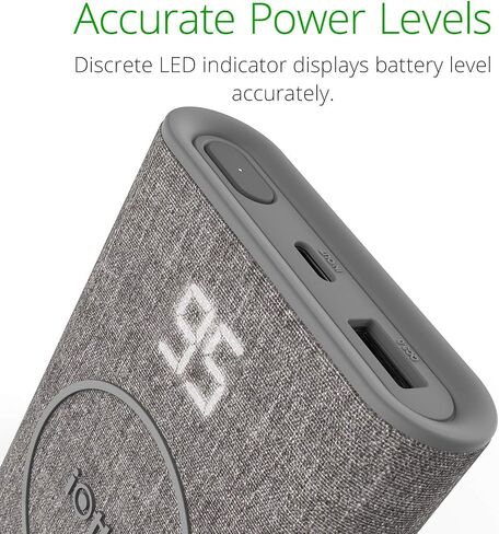 iOttie iON Wireless Go Power Bank Portable Charger | Qi Wireless Charging 10000mAH || Ash in Saudi Arabia