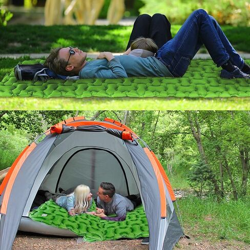 Ultralight Camping Sleeping Pad,Patented Backpacking Camping Mattress for Hiking,(Large) Extra-Thick Durable Insulated Air Mattress,Inflatable & Compact,Good Partner for Outdoor Travel in Saudi Arabia