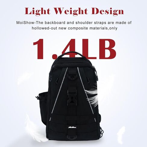 MoiShow Fishing Tackle Backpack, Fishing Backpack with Rod Holder Water-resistant Material, Removeable Shoulder Strap in Kuwait
