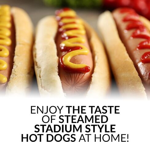 Nostalgia Extra Large Diner-Style Steamer, 20 Hot Dogs and 6 Bun Capacity, Perfect for Breakfast Sausages, Brats, Vegetables, Fish, Aqua in Kuwait