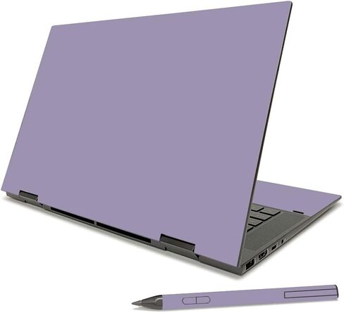 MIGHTY SKINS Skin Compatible with HP Envy x360 15" (2021) - Solid Lavender | Protective, Durable, and Unique Vinyl Decal wrap Cover | Easy to Apply, Remove, and Change Styles | Made in The USA in Saudi Arabia