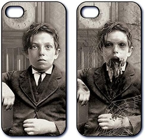 Dimension 9 Slim 3D Lenticular Cell Phone Case for Apple iPhone 5 or iPhone 5s - 1800s Zombie Boy with Clock in Kuwait