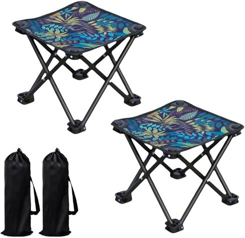 2 حزمة من مقاعد التخييم، كرسي صغير قابل للطي، مقعد محمول خفيف الوزن مع حقيبة حمل للتخييم والصيد والصيد والمشي لمسافات طويلة والبستنة والمشي في الهواء الطلق in Kuwait