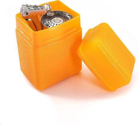 Backpacking Stove Portable Camping Stove Hiking Stove Backpack Stove With Piezoignition Support Wind-Resistance For Outdoor cooking tongs (ORANGE) in Saudi Arabia