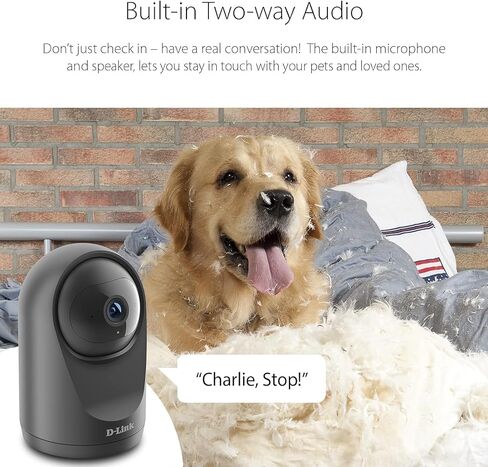 D-Link Indoor Pan & Tilt Wi-Fi Camera w/ 360 Degree View, Full 2K 1296p Resolution, Sound & Motion Detection, 2-Way Audio, Cloud & Local Recording, Night Vision (DCS-6501LH) in Saudi Arabia