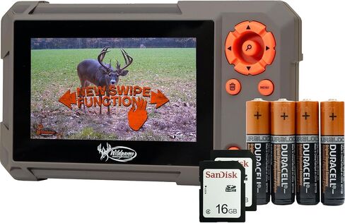 WILDGAME INNOVATIONS Trail Pad Swipe | VU60 SD Card Viewer for Hunting & Wildlife Observation | Compact Water-Resistant Memory Card Reader with 4.3" Touch Screen, Dark Green in Saudi Arabia