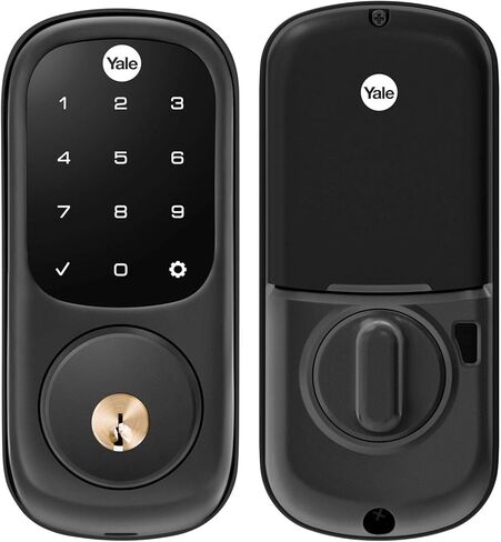 Yale Assure Lock with Z-Wave, Black Suede Smart Touchscreen Deadbolt Works with Ring Alarm, Samsung SmartThings, Wink (Hub Required, Sold Separately), YRD226-ZW2-BSP in Kuwait