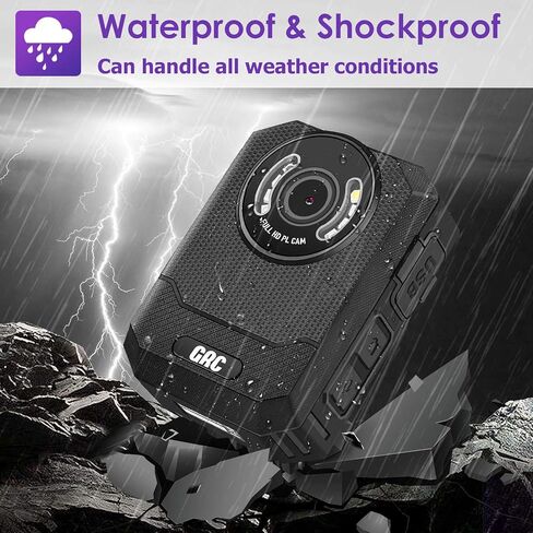 GRC 1440P Police Body Camera with Audio, 64GB Memory, Night Vision,2 Inch Display,Portable Waterproof Body Worn Camera,Premium Body Cam for Law Enforcement Recorder,Personal Use in Saudi Arabia