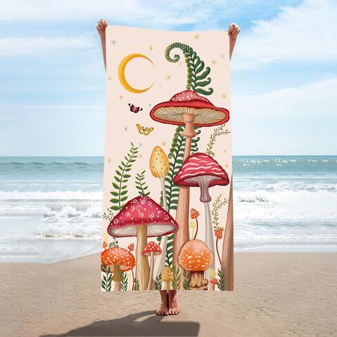 Big Microfiber Thick Terry Sports Beach Towels Vintage Beach Gifts Beach Sign Surfing Beach Towel Quick Dry Camping Towel for Pool Swim Travel Yoga Sport Hiking Gym Beach Essentials Beach Accessories in Saudi Arabia