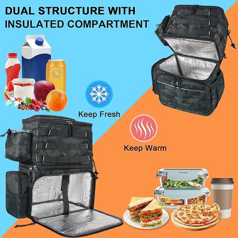 MATEIN Fishing Backpack, Tackle Storage Bag with Rod Holders & Cooler | Water Resistant Fishing Bag Fits 4 3600 Trays, Large Wide Open Tackle Box Backpack, Gifts for Fishermen in Kuwait