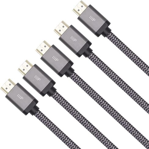 Monoprice 8K HDMI 2.1 Cables Bundle - 8K@60Hz, 48Gbps, CL2 in-Wall Rated, 30AWG, Dynamic HDR and Dolby Vision, Supports eARC in Saudi Arabia