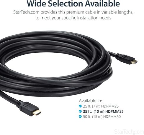 StarTech 25ft Plenum HDMI Cable, 4K 30Hz, 10.2Gbps, Male to Male (HDPMM25) in Kuwait