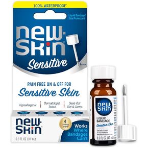 NEW-SKIN Sensitive Skin Hypoallergenic Liquid Bandage for Minor Cuts and Scrapes, 0.3 Ounce