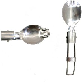 كوب كبير جدًا 16.92 أونصة (500 مل) كوب قابل للطي وملعقة شوكة من الفولاذ المقاوم للصدأ للتخييم كوب قابل للطي قابل للحمل في الهواء الطلق والسفر وقابل للطي مع وعاء قابل للطي بسلسلة مفاتيح. in Kuwait