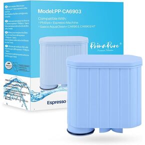 2 عبوة من فلتر المياه لجهاز قهوة اسبرسو من PrimaPure من أجل Philips Saeco AquaClean CA6903 معتمدة لـ NSF / ANSI 42 من IAPMO R&T