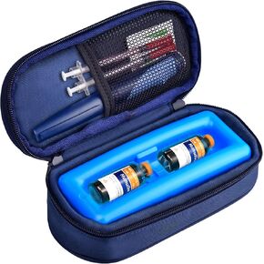Cruxer Insulin Cooler Travel Case,Diabetes Carrying Bag for Supplies Keep Medicine Cool While Traveling,Insulin Vial Protector Cooling kit for Storage,Mini Insulated Pack with Protective Ice Brick