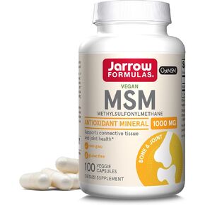 Jarrow Formulas MSM 1000 mg - 120 Tablets - Methylsulfonylmethane - Important Source of Organic Sulfur - Joint Health - Up to 120 Servings