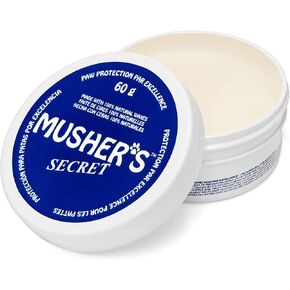 Musher's Secret Dog Paw Wax 60 g (2.1 oz) - Moisturizing Dog Paw Balm that Creates an Invisible Barrier That Protects and Heals Dry Cracked Paws - All-Natural with Vitamin E and Food-Grade Ingredients