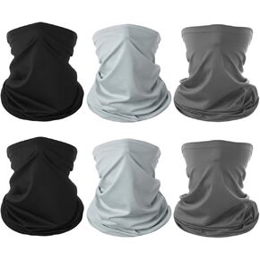 6 Pieces Summer Face Cover Scarf Mens Neck Gaiter For Men Women UV Protection Face Breathable Sun Protection Cycling Running in Saudi Arabia