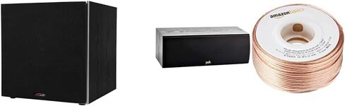 Polk Audio PSW10 Sound Floor Standing Speakers, 100W Black & Polk Audio T30 Shelf Mount Speaker, Black in Saudi Arabia