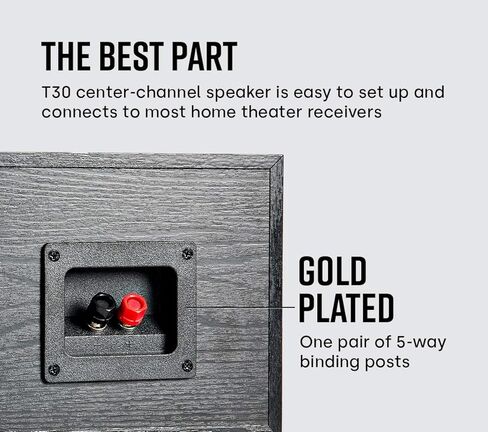 Polk Audio T Series 3 Channel Home Theater Bundle | Includes One (1) T30 Center Channel & Two (2) T50 Tower Speakers | Dolby and DTS Surround in Kuwait