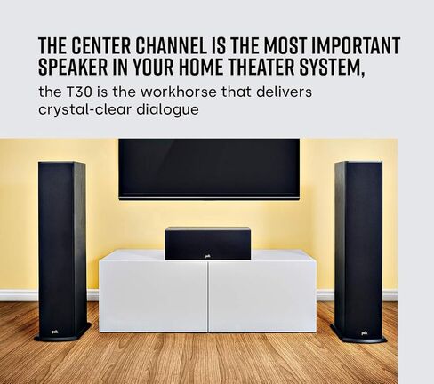 Polk Audio T Series 3 Channel Home Theater Bundle | Includes One (1) T30 Center Channel & Two (2) T50 Tower Speakers | Dolby and DTS Surround in Kuwait