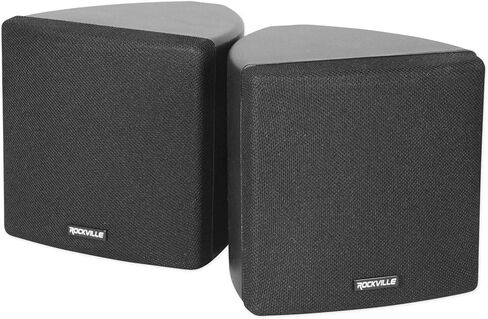 Rockville Cube Black Pair of 3.5" Black Home Theater Wall Speakers+Swivel Brackets in Saudi Arabia