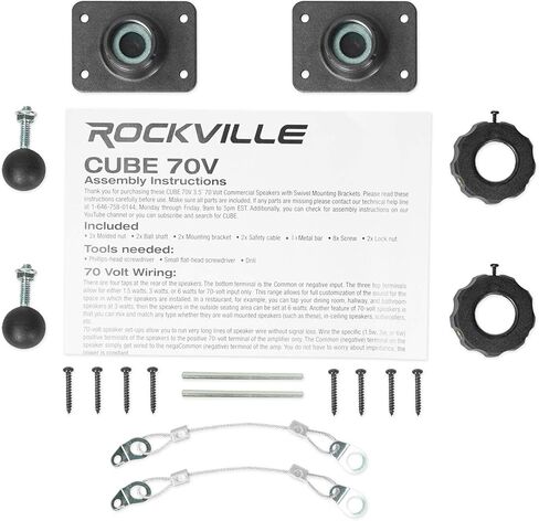 Rockville Cube Black Pair of 3.5" Black Home Theater Wall Speakers+Swivel Brackets in Saudi Arabia