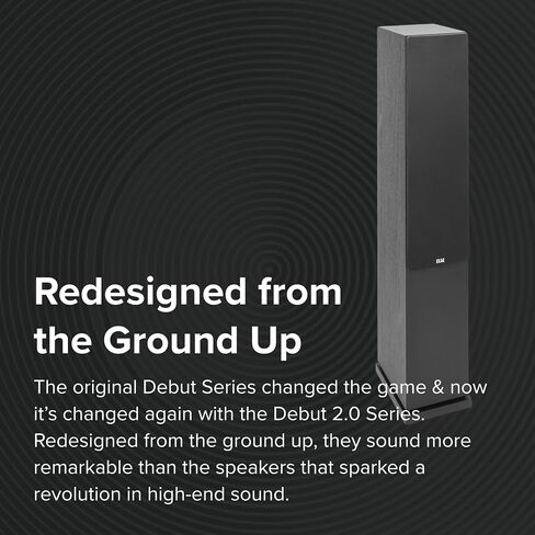 ELAC Debut 2.0 F5.2 Floorstanding Tower Speaker - (Each) Black in Saudi Arabia