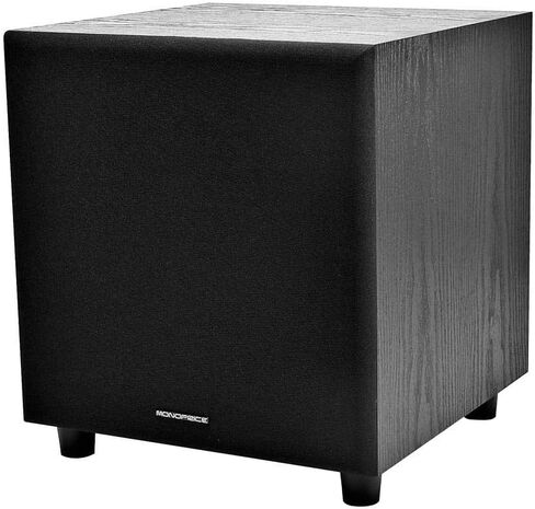 Monoprice 60-Watt Powered Subwoofer - 8 Inch With Auto-On Function, For Studio And Home Theater Black in Saudi Arabia