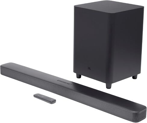 جيه بي ال بار 5.1 - ساوند بار مع محيط افتراضي مدمج، 4 كيه ومضخم صوت لاسلكي 10 بوصة (JBL2GBAR51IMBLKAM)، أسود in Kuwait
