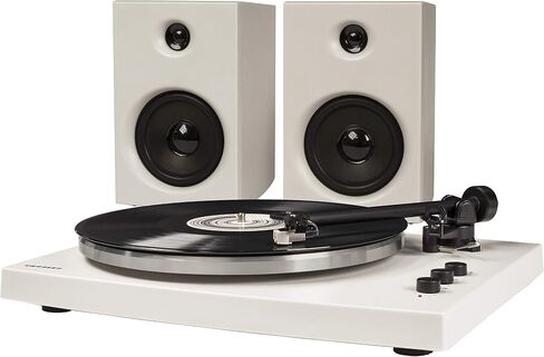 Crosley T150A-BK Modern 2-Speed Bluetooth Turntable System with Variable Weighted Tone Arm and Stereo Speakers, Black in Saudi Arabia