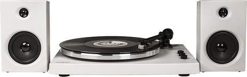 Crosley T150A-BK Modern 2-Speed Bluetooth Turntable System with Variable Weighted Tone Arm and Stereo Speakers, Black in Saudi Arabia