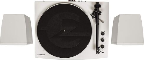 Crosley T150A-BK Modern 2-Speed Bluetooth Turntable System with Variable Weighted Tone Arm and Stereo Speakers, Black in Saudi Arabia