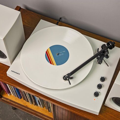 Crosley T150A-BK Modern 2-Speed Bluetooth Turntable System with Variable Weighted Tone Arm and Stereo Speakers, Black in Saudi Arabia