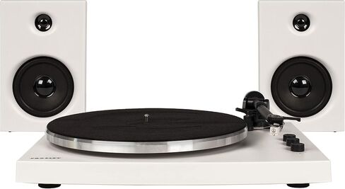 Crosley T150A-BK Modern 2-Speed Bluetooth Turntable System with Variable Weighted Tone Arm and Stereo Speakers, Black in Saudi Arabia