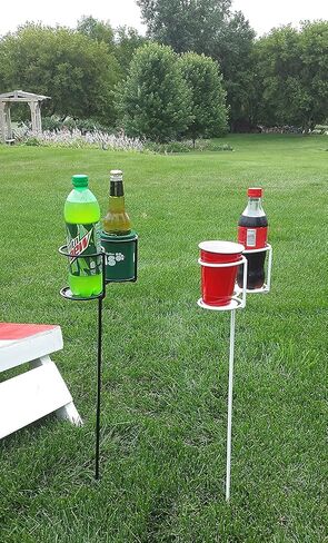 Decko 30270 Patio Pack of 4 Standard Phone Caddy Drink Holder, Multiple Colors in Saudi Arabia