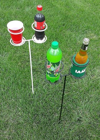 Decko 30270 Patio Pack of 4 Standard Phone Caddy Drink Holder, Multiple Colors in Saudi Arabia