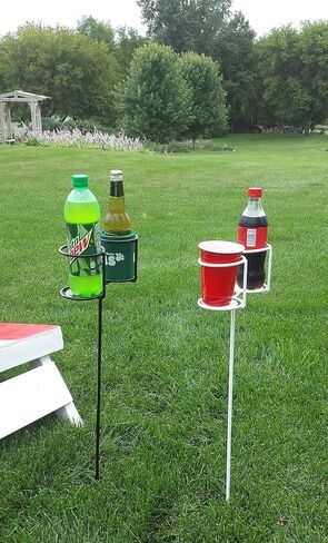 Decko 30270 Patio Pack of 4 Standard Phone Caddy Drink Holder, Multiple Colors in Saudi Arabia