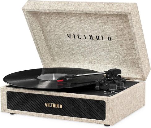 Victrola Parker Bluetooth Suitcase Record Player with 3-speed Turntable, Black in Saudi Arabia