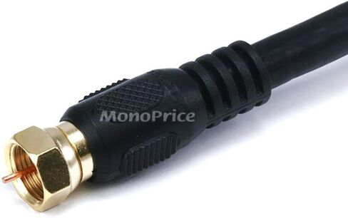 Monoprice RG6 Quad Shield CL2 Coaxial Cable with F Type Connector for Television, 1.5Ft in Saudi Arabia