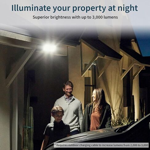 Arlo Pro 3 Floodlight Camera - Wireless Security Camera with LED Floodlight, Color Night Vision, Motion Sensor, 2-Way Audio & 2K Resolution with HDR - Black, FB1001B in Saudi Arabia