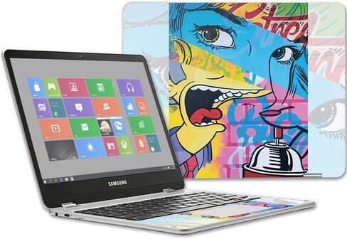 غلاف MightySkins متوافق مع جهاز Samsung Chromebook Plus مقاس 12.3 بوصة (2017 - المدرسة القديمة الرومانسية | غطاء مغلف من الفينيل واقٍ ومتين وفريد ​​من نوعه | سهل التطبيق والإزالة | صنع في الولايات المتحدة الأمريكية in Kuwait