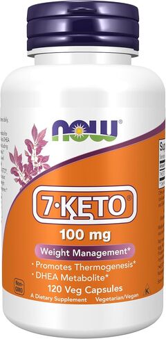 NOW Supplements, 7-Keto (DHEA Acetate-7-one) 100 مجم، إدارة الوزن*، 120 كبسولة نباتية in Saudi Arabia