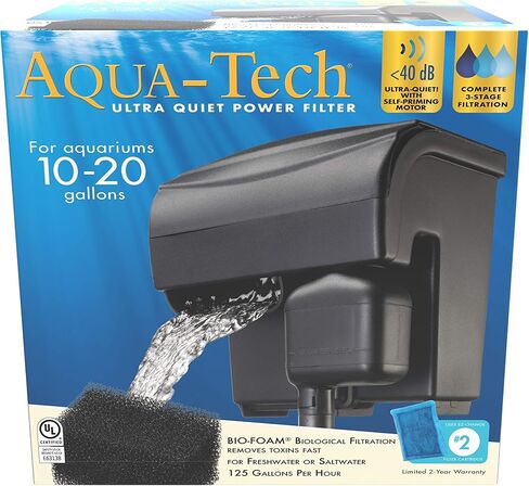 Aqua-Tech Ultra Quiet Power Filter, For Aquariums 20-40 Gallons in Saudi Arabia