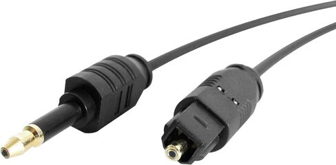 StarTech.com 10 ft. (3 m) Digital Optical Audio Cable - Toslink Digital Optical SPDIF - Ultra-Thin - Male/Male (THINTOS10), Black in Kuwait