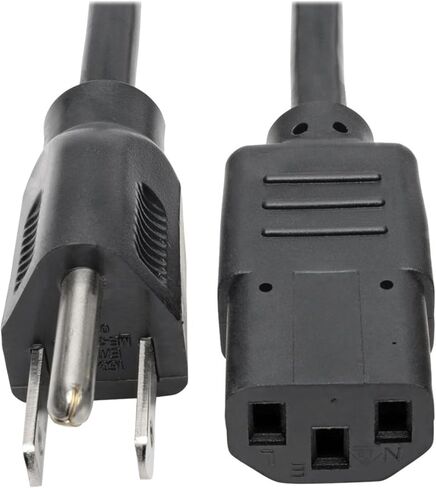 Tripp Lite سلك كهرباء للكمبيوتر , 13 صوت, 16AWG (NEMA 5-15P to IEC-320-C13) 8-ft.(P006-008-13A) in Kuwait