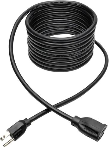 Eaton Tripp Lite 3-Prong 6ft Power Cord Extension Cable | Heavy-Duty 15A, 14AWG, 125V, NEMA 5-15P to NEMA 5-15R, Male-to-Female, Lifetime Manufacturer's Warranty (P024-006) in Kuwait